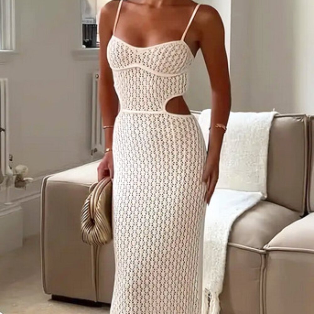NEW MAXI DRESS COVER UP WHITE